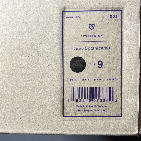 Like New Rothy's Grey Botanicamo Loafers size 9 - Picture 6 of 7